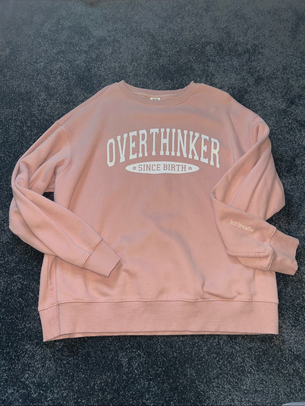 see the way i see Overthinker pale pink Crewneck Sweatshirt